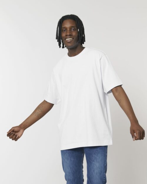 t-shirt-personnalisé freestyler super épais blanc homme