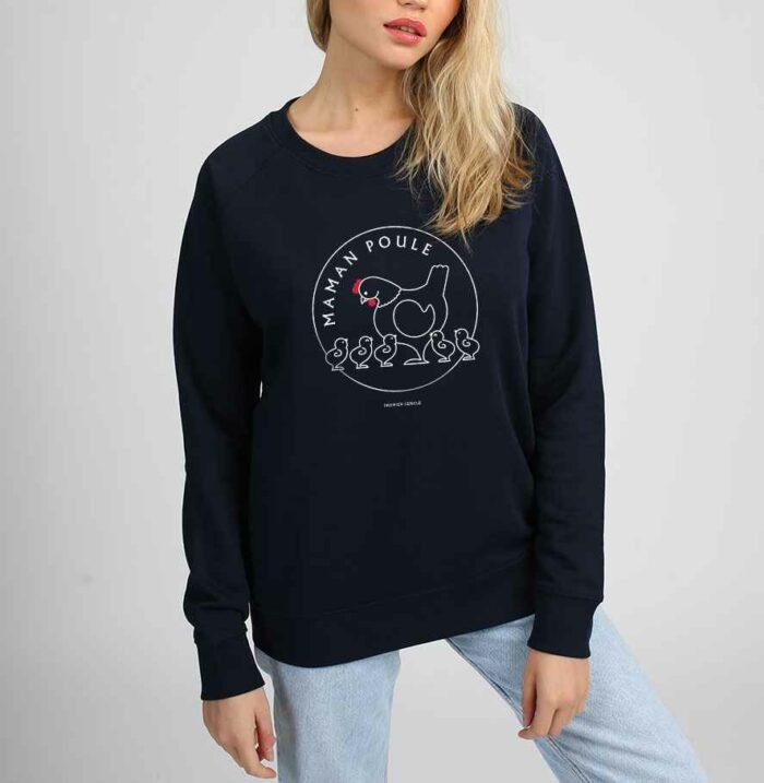 sweat-maman-poule-5poussins-navy