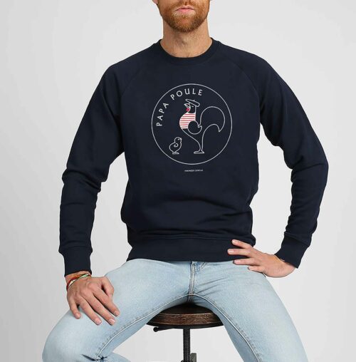 sweat-papa-poule-1poussin-navy