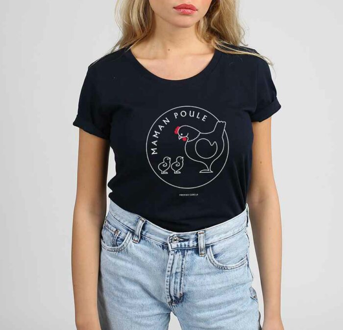 tshirt-maman-poule-2poussins-navy