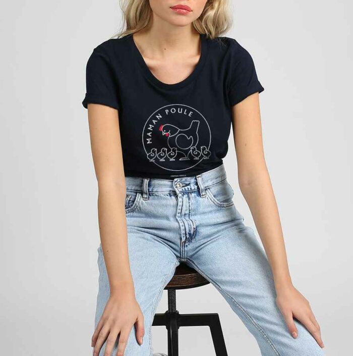 tshirt-maman-poule-5poussins-navy