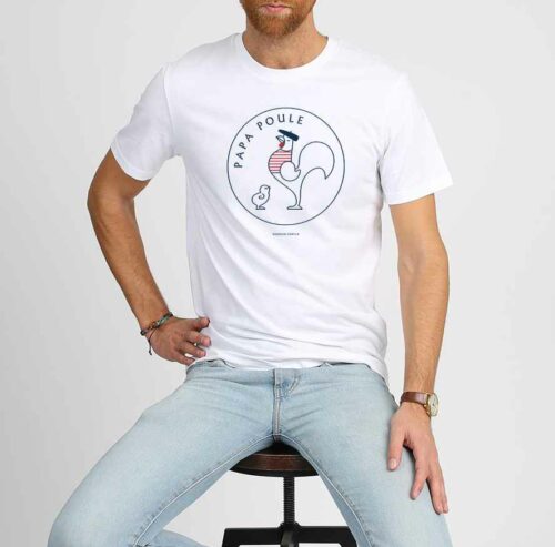 tshirt-papa-poule-1poussin-blanc